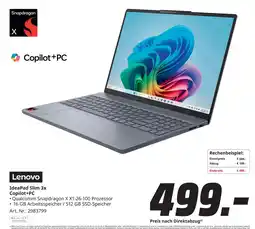 MediaMarkt Lenovo ideapad slim 3x copilot+pc Angebot