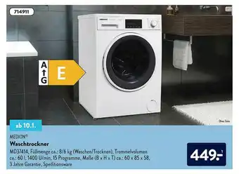 Aldi Süd Medion Waschtrockner Angebot
