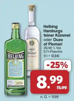 Famila Nord West Helbing Hamburgs feiner Kümmel oder Ouzo of Plomari Angebot