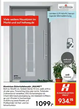Hellweg Splendoor aluminium-sicherheitshaustür malmo Angebot