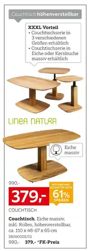XXXLutz Linea natura couchtisch Angebot