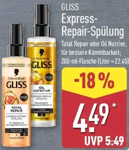 Aldi Nord GLISS Express Repair-Spülung Angebot
