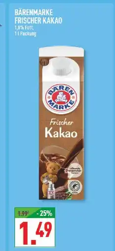 Marktkauf Bärenmarke frischer kakao Angebot