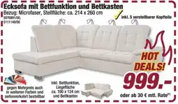 Poco Ecksofa mit Bettfunktion und Bettkasten Angebot