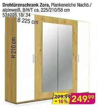 Möbel Boss Drehtürenschrank Zora Angebot