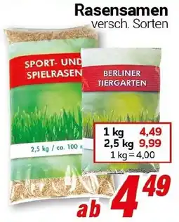 CENTERSHOP Rasensamen Angebot