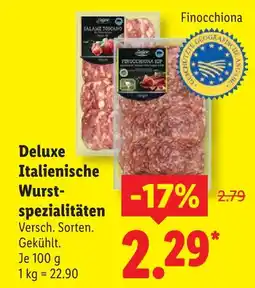 Lidl Deluxe salame toscano Angebot