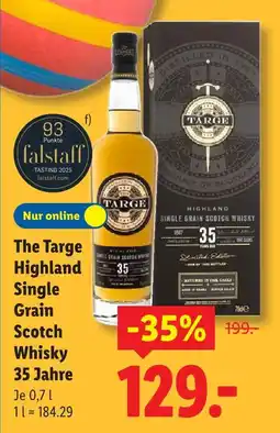 Lidl Targe the targe highland single grain scotch whisky 35 jahre Angebot