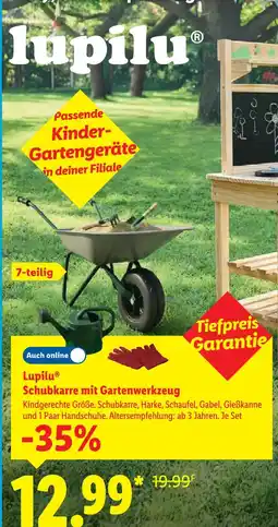 Lidl Lupilu schubkarre mit gartenwerkzeug Angebot
