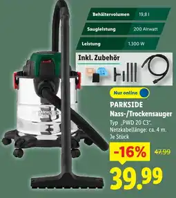 Lidl Parkside nass-/trockensauger Angebot