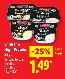 Lidl Ehrmann high protein skyr vanilla Angebot