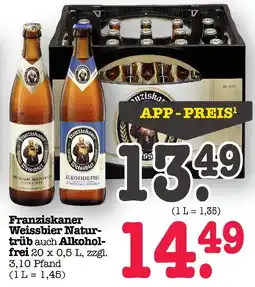 E-Center Franziskaner weissbier naturtrüb Angebot