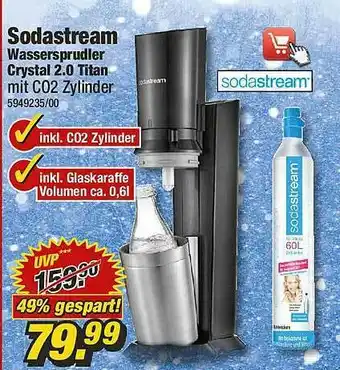 Poco Sodastream Wassersprudler Crystal 2.0 Titan Angebot