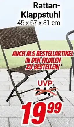 CENTERSHOP Rattan Klappstuhl Angebot
