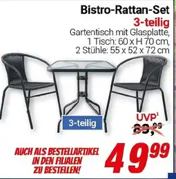 CENTERSHOP Bistro-Rattan-Set Angebot
