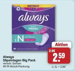 Famila Nord West Always Slipeinlagen Big Pack Angebot