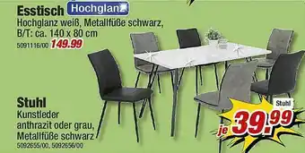 Poco Esstisch Stuhl Hochglanz Angebot