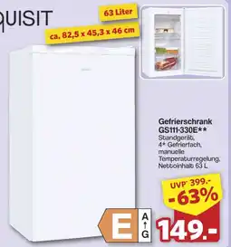 Famila Nord West exquisit Gefrierschrank GS111-330E Angebot