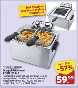 Famila Nord West PROFI COOK Doppel-Fritteuse PC-FR1038 Angebot