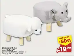 Famila Nord West KESPER Sitzhocker Schaf oder Elefant Angebot