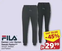 Famila Nord West FILA Damen oder Herren Sweat Pants Angebot
