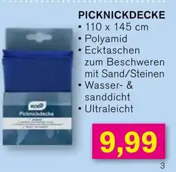 KODi PICKNICKDECKE Angebot
