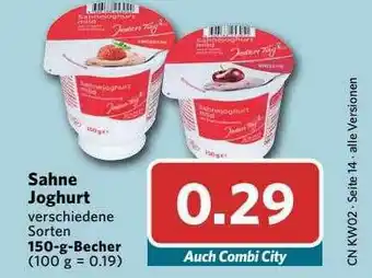 Combi Jeden Tag Sahne Joghurt Angebot