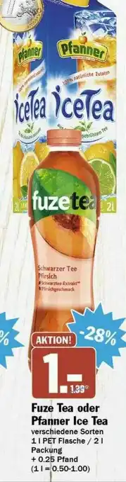 Hit Fuze Tea Oder Pfanner Ice Tea Angebot