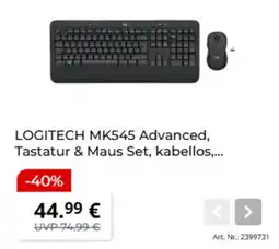 MediaMarkt LOGITECH MK545 Advanced, Tastatur & Maus Set, kabellos,... Angebot
