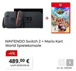 MediaMarkt NINTENDO Switch 2 + Mario Kart World Spielekonsole Angebot