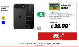 MediaMarkt APPLE iPhone Air 5G 256 GB Space Schwarz + Allnet Flat 100 GB Angebot