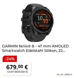 MediaMarkt GARMIN fenix 8 - 47 mm AMOLED Smartwatch Angebot