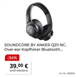 MediaMarkt SOUNDCORE BY ANKER Q21i NC, Over-ear Kopfhörer Bluetooth... Angebot