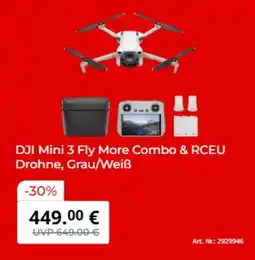 MediaMarkt DJI Mini 3 Fly More Combo & RCEU Drohne, Grau/Weiß Angebot