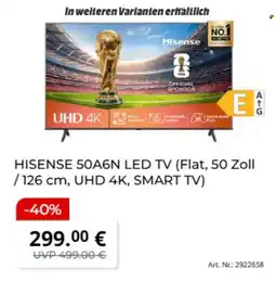 MediaMarkt HISENSE 50A6N LED TV Angebot