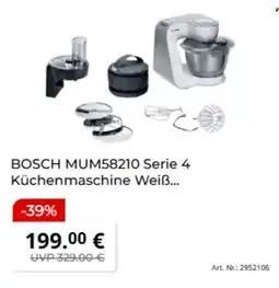 MediaMarkt BOSCH MUM58210 Serie 4 Küchenmaschine Weiß... Angebot