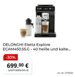 MediaMarkt DELONGHI Eletta Explore ECAM450.55.G-40 heiße und kalte... Angebot