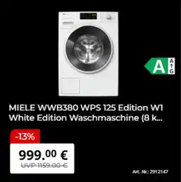 MediaMarkt MIELE WWB380 WPS 125 Edition W1 White Edition Waschmaschine (8 k... Angebot