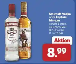 Combi Smirnoff Vodka oder Captain Morgan Angebot
