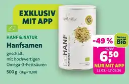 Biomarkt HANF & NATUR Hanfsamen Angebot