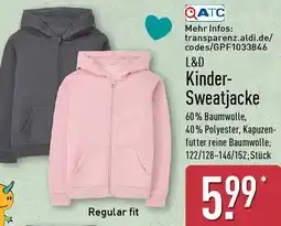 Aldi Nord L&D Kinder Sweatjacke Angebot