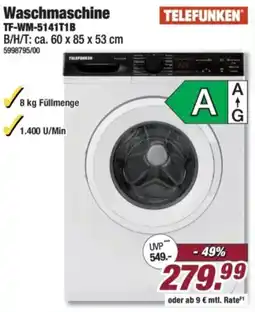 Poco TELEFUNKEN Waschmaschine TF-WM-5141T1B Angebot