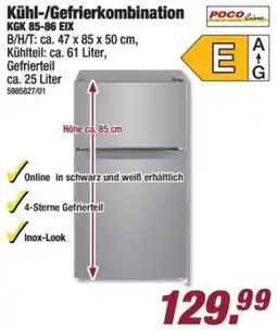 Poco POCO line Kühl-/Gefrierkombination KGK 85-86 EIX Angebot