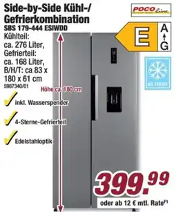 Poco POCO line Side-by-Side Kühl-/ Gefrierkombination SBS 179-444 ESIWDD Angebot