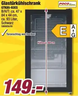 Poco POCO line Glastürkühlschrank GTK85-93ES Angebot