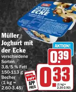 HIT Müller Joghurt mit der Ecke Angebot