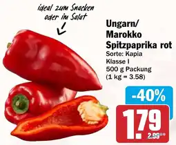 HIT Ungarn/ Marokko Spitzpaprika rot Angebot
