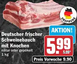 HIT Deutscher frischer Schweinebauch mit Knochen Angebot