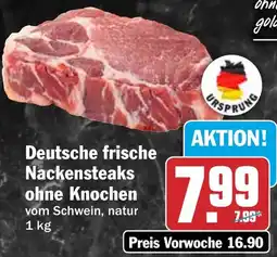 HIT Deutsche frische Nackensteaks ohne Knochen Angebot