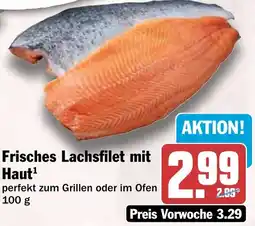 HIT Frisches Lachsfilet mit Haut Angebot